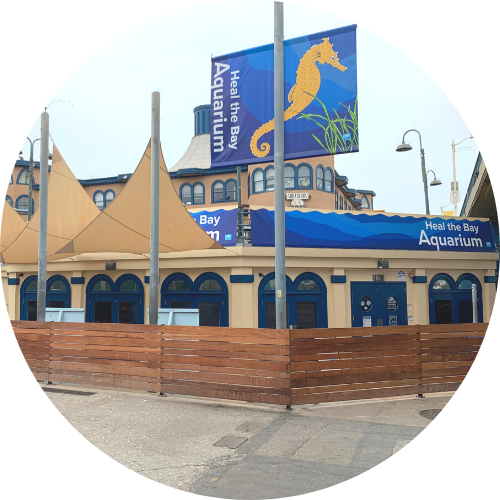 exterior view of Heal the Bay Aquarium in 2021